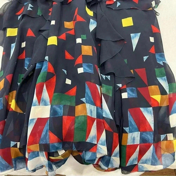 Joie Kiersten Printed Silk‎ Ruffle Dress-Size 4 - Picture 9 of 13